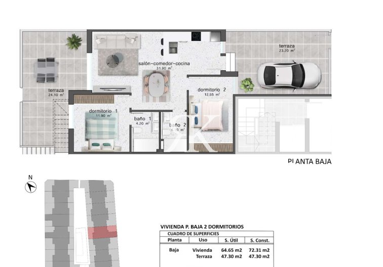 Obra Nueva en construcción - Apartamento  - Pilar de la Horadada